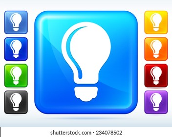 Ligh bulb on Multi Color Square Button