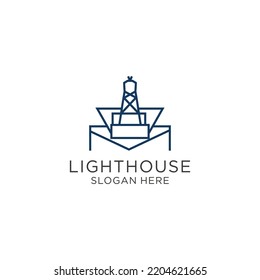 Ligh house logo icon vector image