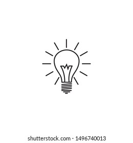 Lighbulb icon template with trendy design for any use.