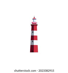 lighhouse tower flat vector illustration