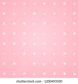 Light 3D Geometric Shapes Set Pattern Isolated on Pink Background. Science of Math and Geometry