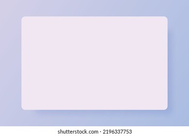 Light 3d landing page blank template with soft shadow isolated on white background