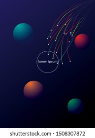 light above the corner, and colorful orbs, backgrounds with vector elements