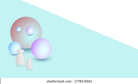 Claro abstracto. 3d conjunto de bolas con pesos y sombras EPS10