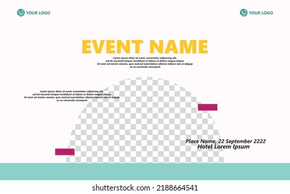 Light abstract background for event with half circle image space. Suitable for meeting, conference, and exhibition.
