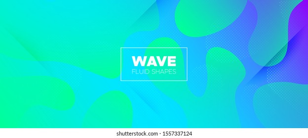 Light Abstract Background. Fluid Shapes. 3d Minimal Poster. Futuristic Wave Flyer. Dynamic Background. Neon Fluid Colorful. Teal 3d Gradient Poster. Wave Liquid Banner. Graphic Background.