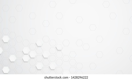 Light abstract background with hexagons