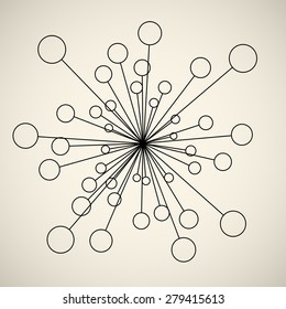 Light abstract background with lines and circles for web, presentations and prints. Vector illustration.