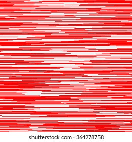 Light abstract background with random horizontal red lines, glitch effect for design concepts, posters, banners, web, presentations and prints. Vector illustration.