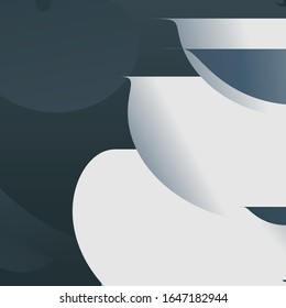hellabstrakter Hintergrund mit dreidimensionalen grafischen Formen.