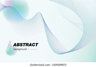 Light abstract background, wavy lines. Designer stylish poster, cover, fond
