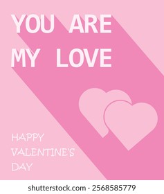 Light abstract design for "Valentine's Day" and "Love". A template for postcards, posters, and advertisements.
