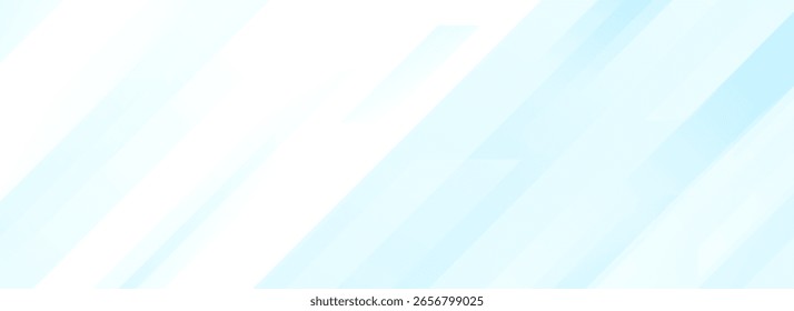 Heller abstrakter diagonaler Linienhintergrund. Tapete mit weißen und blauen Streifen. Universelle Hintergrundvorlage für Business, Medizin, Poster, Gesundheit, Wissenschaftsvorstellung, Fußzeile, Kopfzeile. Vektorgrafik