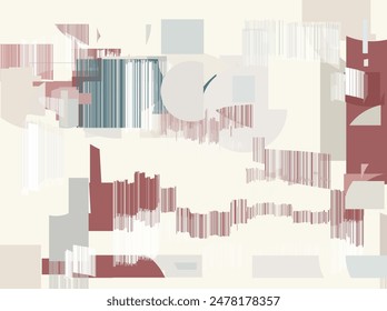 Light abstract geometric wallpaper design. An exciting motif with a harmonic rhythm. Vector design for many use.