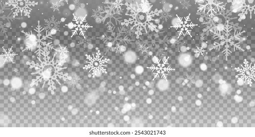 Leichte abstrakte leuchtende Bokeh-Highlights. Heller Bokeh-Effekt einzeln auf transparentem Hintergrund. Der weihnachtliche Hintergrund leuchtet aus dem Staub.	