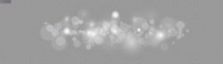 Light Abstract Glowing Bokeh Lights. Light Bokeh Effect Isolated On Transparent Background. Christmas Background From Shining Dust. Christmas Concept Flare Sparkle. White Png Dust Light. 