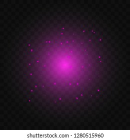 Light abstract glowing bokeh lights. Bokeh lights effect isolated on transparent background. Festive  golden luminous background. 
