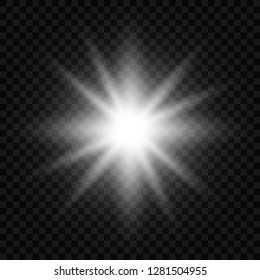 Light abstract glowing bokeh lights. Bokeh lights effect isolated on transparent background. Festive  golden luminous background. 