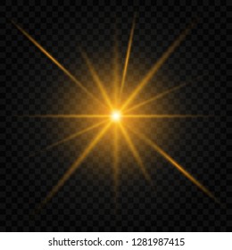 Light abstract glowing bokeh lights. Bokeh lights effect isolated on transparent background. Festive  golden luminous background. 