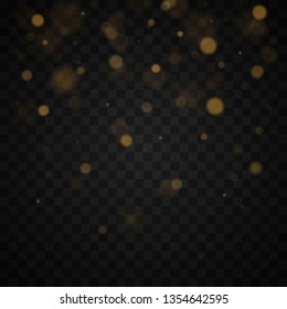Light abstract glowing bokeh lights. Bokeh lights effect isolated on transparent background. 