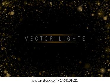 Light abstract glowing bokeh lights. Festive purple and golden luminous background with colorful lights bokeh. Magic concept. Christmas concept.