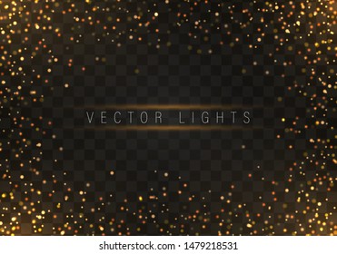 Light abstract glowing bokeh lights. Festive purple and golden luminous background with colorful lights bokeh. Magic concept. Christmas concept.