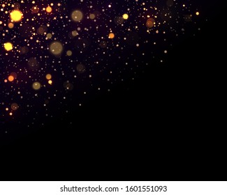 Light abstract glowing bokeh lights. Festive purple and golden luminous background with colorful lights bokeh. Magic concept. Christmas concept. Abstract background with bokeh effect.