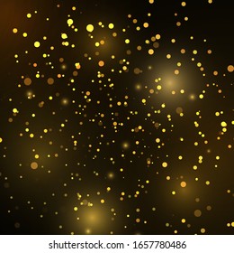Light abstract glowing bokeh lights. Festive golden luminous background with colorful lights bokeh. Magic concept. Christmas concept. Abstract background with bokeh effect.