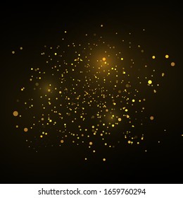 Light abstract glowing bokeh lights. Festive golden luminous background with colorful lights bokeh. Magic concept. Christmas concept. Abstract background with bokeh effect.
