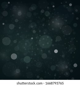 Luces abstractas brillantes de bokeh. La fantasía brota de la luz. Borra la luz sobre fondo negro.Concepto mágico. Ilustración vectorial.
