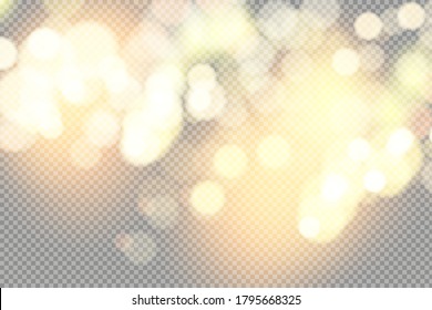 Light abstract glowing bokeh lights. Festive golden luminous background with colorful lights bokeh. Magic concept. Christmas concept. Abstract background with bokeh effect.