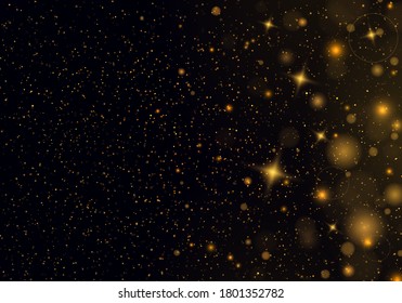 Light abstract glowing bokeh lights. Festive golden luminous background with colorful lights bokeh. Magic concept. Christmas concept. Abstract background with bokeh effect.