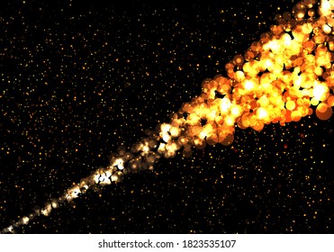 Light abstract glowing bokeh lights. Festive golden luminous background with colorful lights bokeh. Magic concept. Christmas concept. Vector illustration, EPS 10.