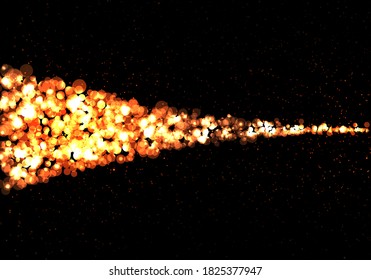 Light abstract glowing bokeh lights. Festive golden luminous background with colorful lights bokeh. Magic concept. Abstract background with bokeh effect. Vector festive illustration.