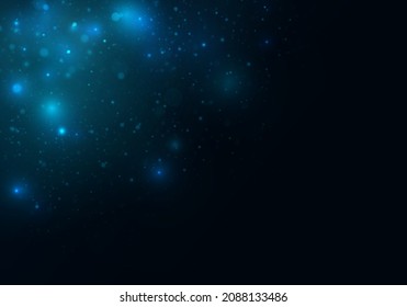 Luces de bokeh abstractas y luminosas. Fondo luminoso azul festivo con luces coloridas. Concepto mágico. concepto de Navidad.