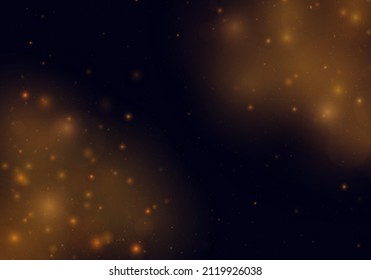 Light abstract glowing bokeh lights. Festive golden luminous background with colorful lights bokeh. Magic concept. Christmas concept.