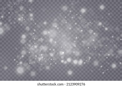 Luces de bokeh abstractas y luminosas. Las luces de bokeh tienen efecto aislado sobre un fondo transparente. Fondo luminoso morado festivo y dorado. concepto de Navidad.