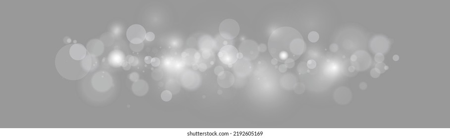 Luces de bokeh abstractas y luminosas. Efecto de bokeh ligero aislado en un fondo transparente. Fondo de Navidad de polvo brillante. La llamarada del concepto navideño chispa. Luz de polvo blanca png. 