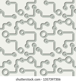 Light abstract hand-drawn sketch. Vector circuit pattern for textile, prints, wallpaper, wrapping paper, web decor etc.