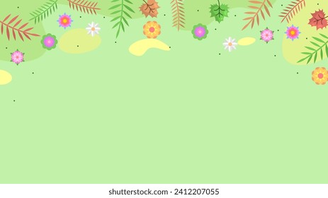 Light Abstract Nature Spring Summer Botanical Background Beautiful With Branches And Flowers Decoration Wallpaper Vector Design Style