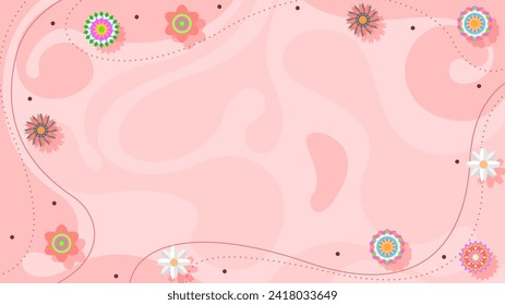 Light Abstract Nature Spring Summer Botanical Background Beautiful With Branches And Flowers Decoration Wallpaper Vector Design Style