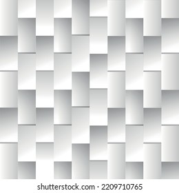 Resumen claro Patrón transparente Rectángulos vectores 3D Tecnología Conceptual Sci-Fi. Fondo Repetitivo Blanco. Papel de fondo de escritorio de estructura tetragonal de la ciencia. Fondo texturizado suave y tecnológicamente transparente