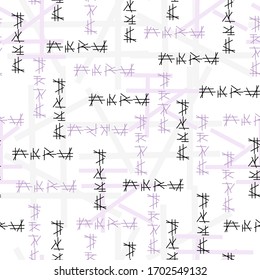 Light abstract seamless pattern in scandinavian style. Vector textile ornament of symbols on a white background for fabric, bedding, paper for decoration. Form style.