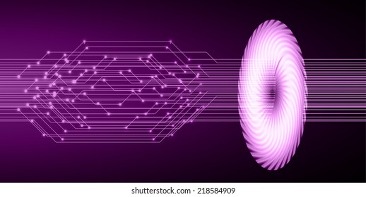 Light Abstract Technology background for computer graphic website and internet, circuit board. 
