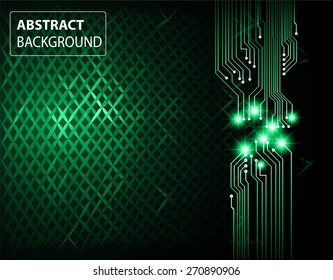 Light Abstract Technology background for computer graphic website internet and business. circuit. dark green background. text box. label. card.