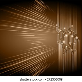 Light Abstract Technology background for computer graphic website internet and business. circuit. dark brown background. text box. label. card. 