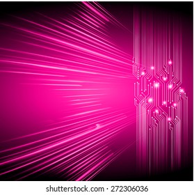 Light Abstract Technology background for computer graphic website internet and business. circuit. pink background. text box. label. card.