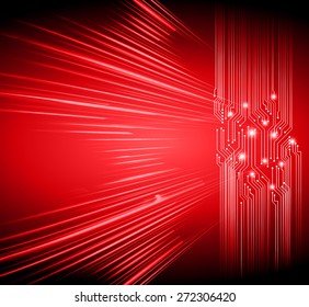Light Abstract Technology background for computer graphic website internet and business. circuit. orange red background. text box. label. card.