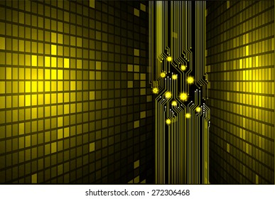 Light Abstract Technology background for computer graphic website internet and business. circuit. dark yellow background. text box. label. card. Mosaic, grid. pixels. table