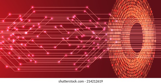 Light Abstract Technology background for graphic and website, circuit board.